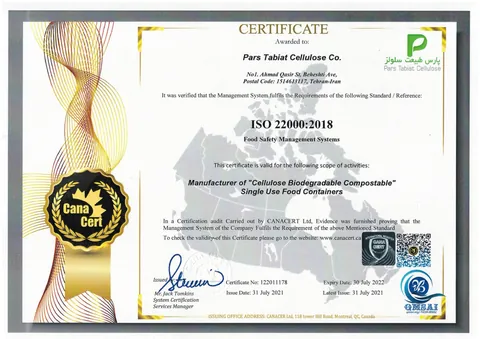 ISO 22000:2018 gıda güvenliği yönetim sistemi belgesi