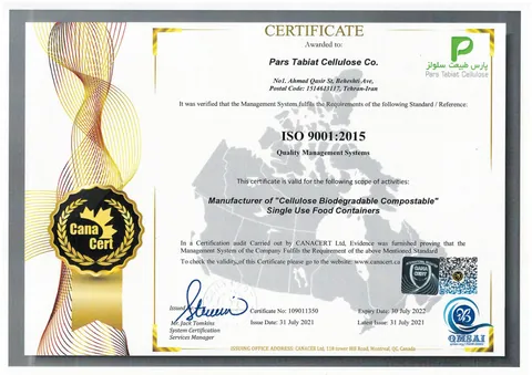 ISO 9001:2015 kalite yönetim sistemi belgesi