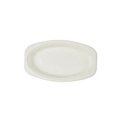 30 cm Derin Oval Tabak, şeker kamışı küspesinden (bagas) üretilmiş tek kullanımlık kap