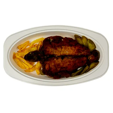 36 cm Derin Oval Tabak, farklı açıdan görünüm