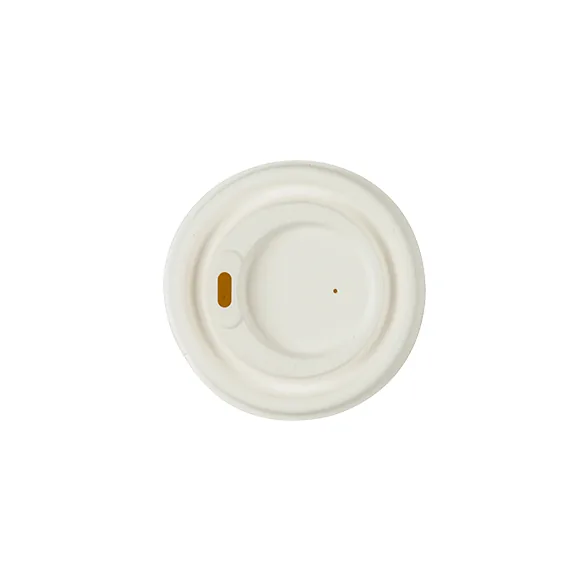 80 mm Bardak Kapağı, şeker kamışı küspesinden (bagas) üretilmiş tek kullanımlık kap